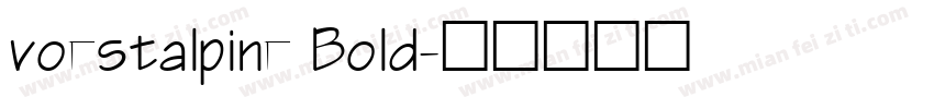 voestalpine Bold字体转换